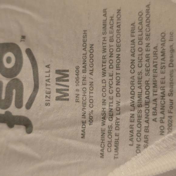 FSD GIRL'S MEDIUM SPARKLY WHITE TSHIRT - Picture 2 of 3